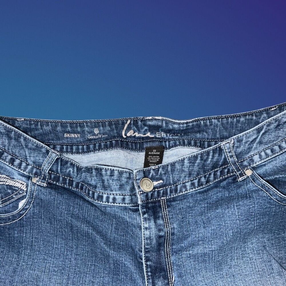Plus Size Lane Bryant Distressed Skinny Jeans Size 22 Average #202 - Picture 6 of 7